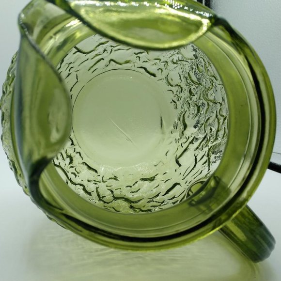 Vintage Anchor Hocking Milano Lido 96 Ounce Pitcher w/Ice Lip - Avocado Green - Picture 5 of 6